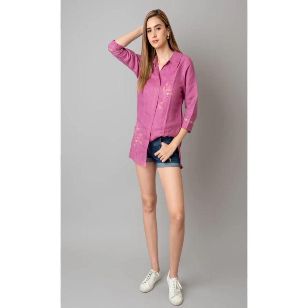 The House of Hemp Lavender Sunflower Shirt