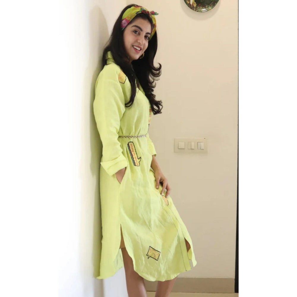 The House of Hemp Yellow Overthinking Dress