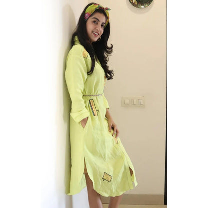 The House of Hemp Yellow Overthinking Dress