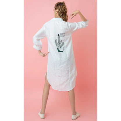 The House of Hemp White Prick Dress