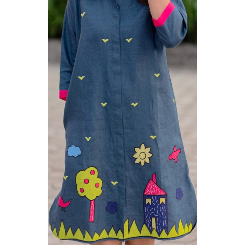 The House of Hemp Blue Azure Horizon Dress