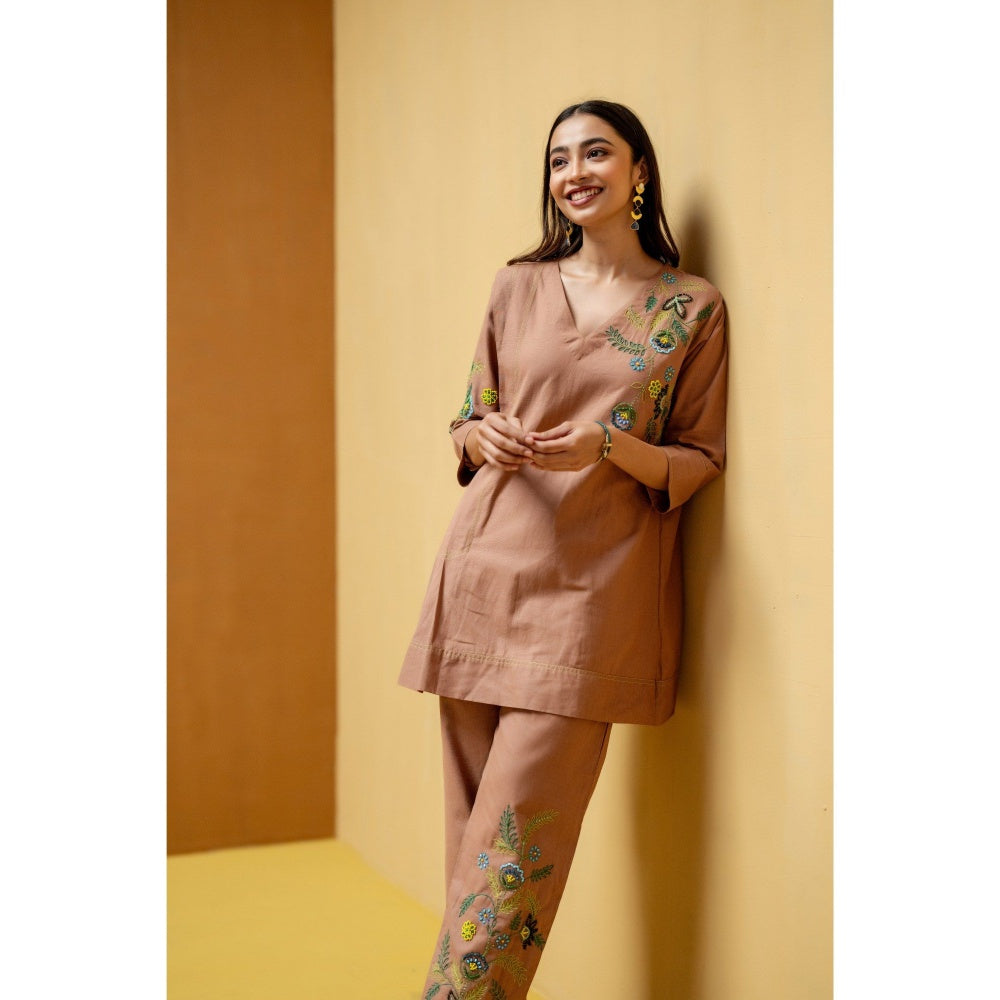 The House of Hemp Peach Kaashni Co-Ord Set