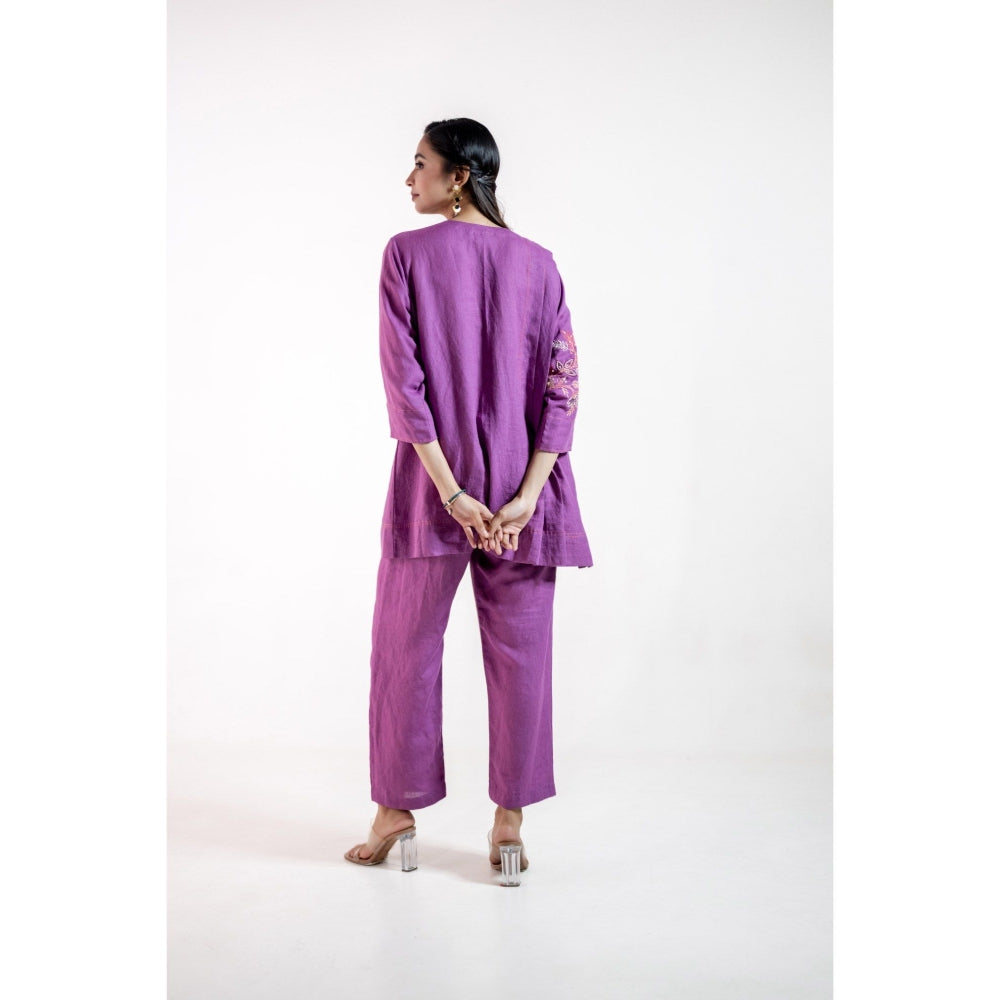 The House of Hemp Purple Aabha Co-Ord Set