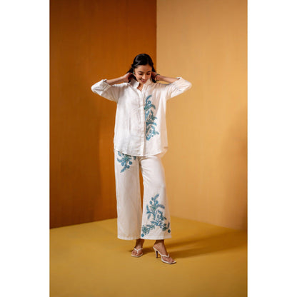 The House of Hemp White Aavya Co-Ord Set