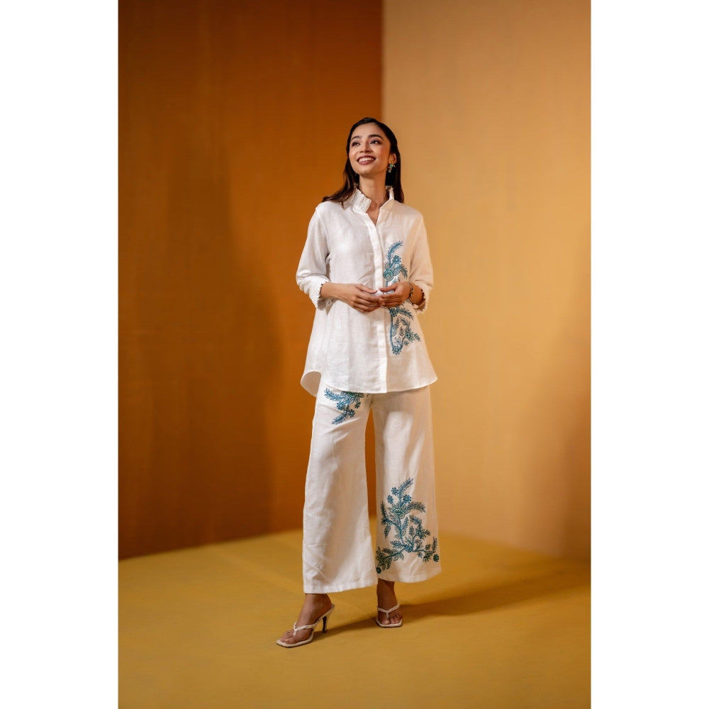 The House of Hemp White Aavya Co-Ord Set