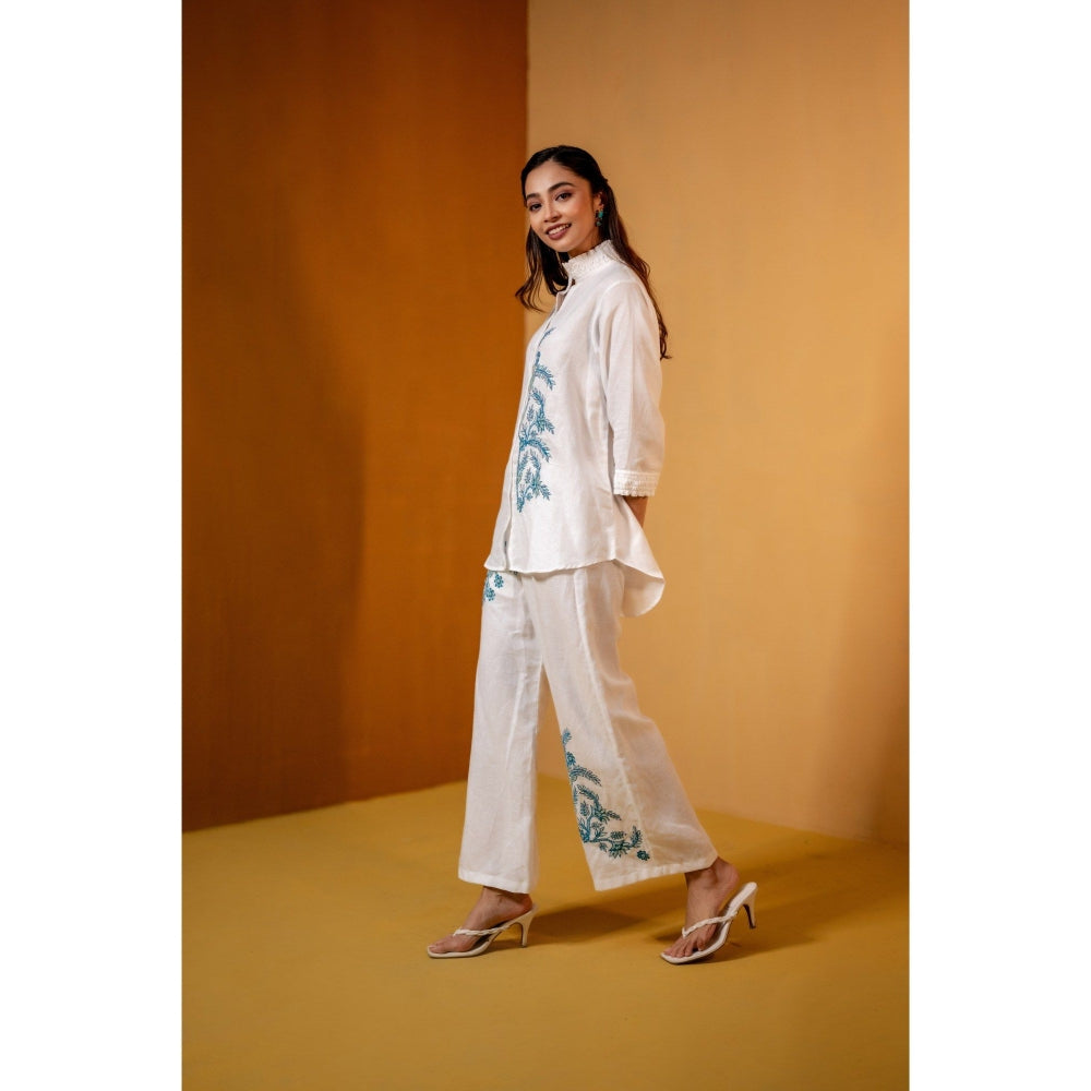 The House of Hemp White Aavya Co-Ord Set