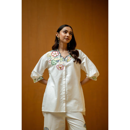 The House of Hemp White Aaira Co-Ord Set