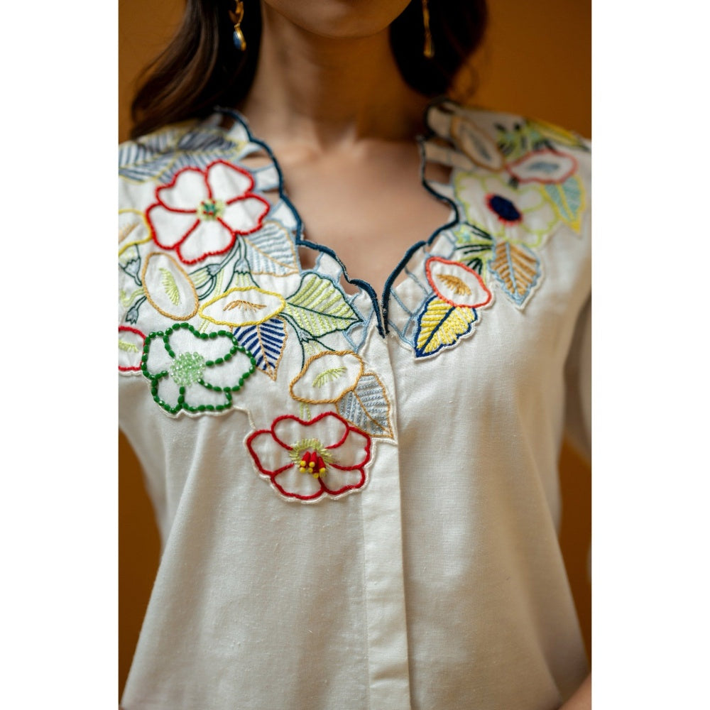 The House of Hemp White Aaira Co-Ord Set