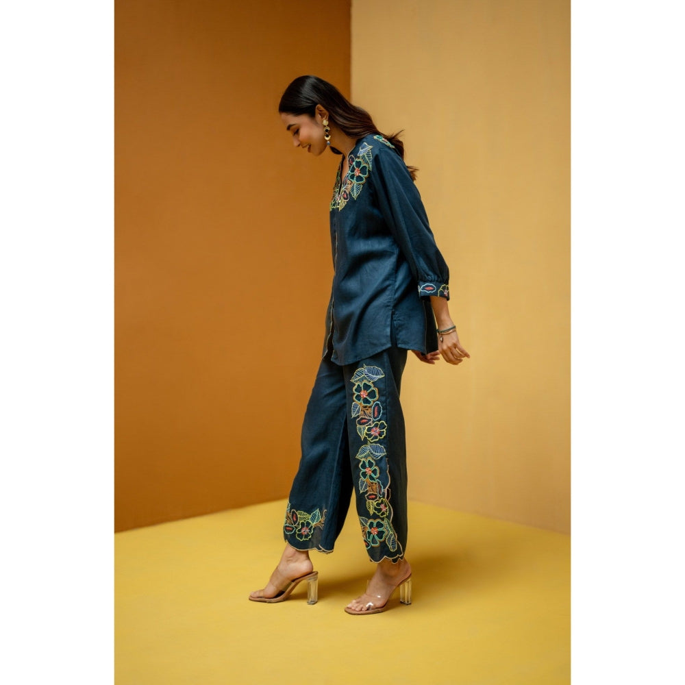 The House of Hemp Navy Blue Kaaya Co-Ord Set