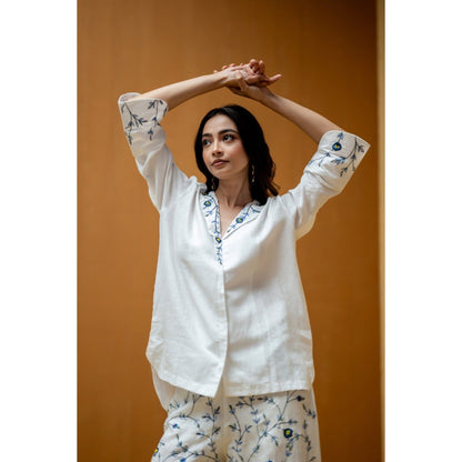 The House of Hemp White Neerja Co-Ord Set