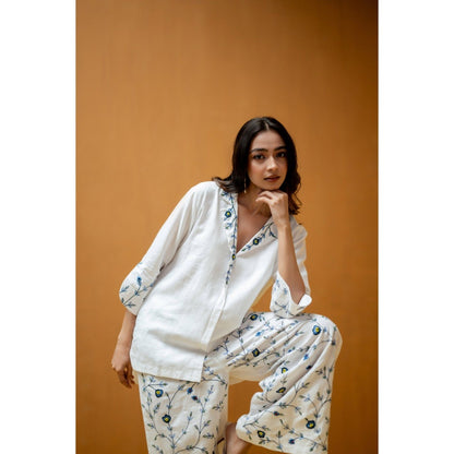 The House of Hemp White Neerja Co-Ord Set