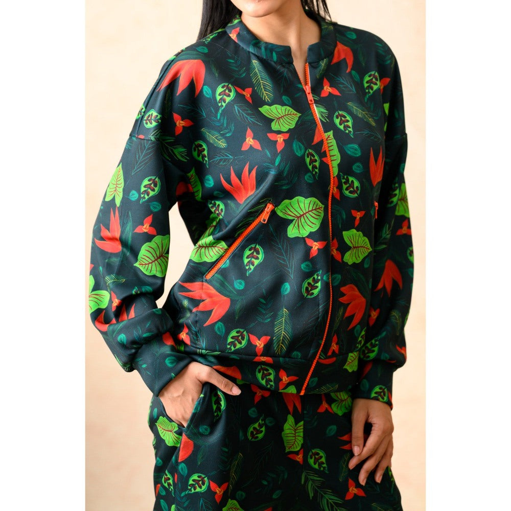 THETAA Green Printed Co-Ord (Set of 2)