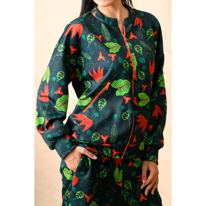 THETAA Green Printed Co-Ord (Set of 2)