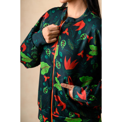 THETAA Green Printed Co-Ord (Set of 2)