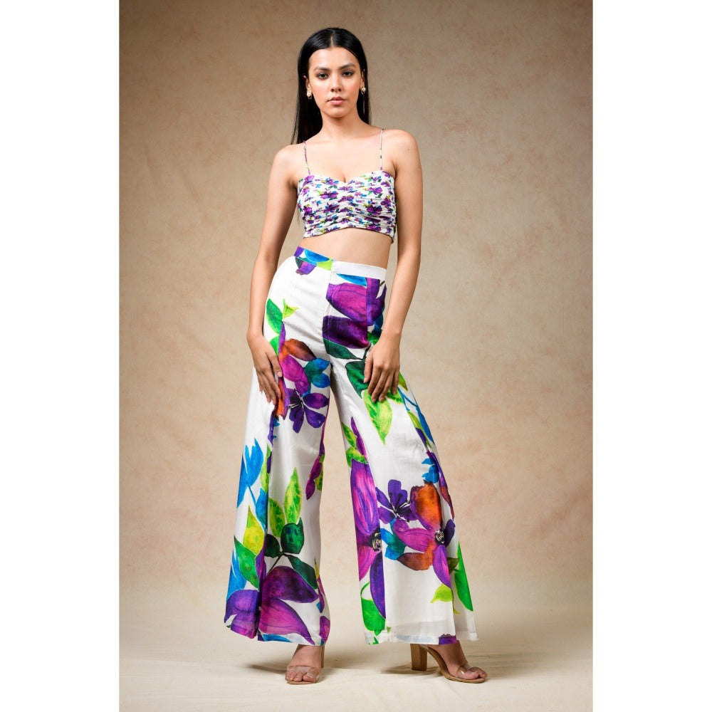 THETAA White Jacket with Bustier and Pant (Set of 3)