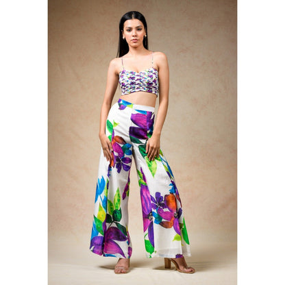 THETAA White Jacket with Bustier and Pant (Set of 3)