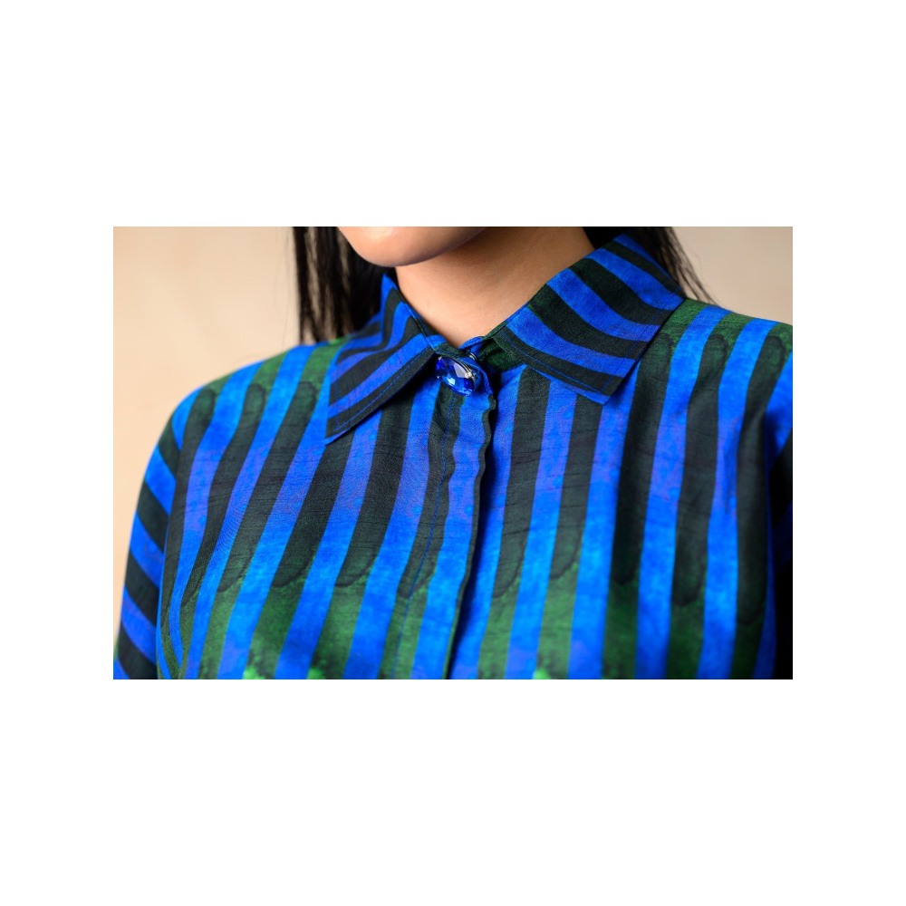 THETAA Blue Stripes Co-Ord (Set of 2)