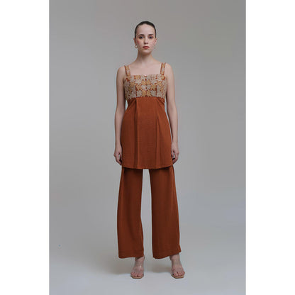 THE SILK LOVE Mustard Alia Co-Ord Set