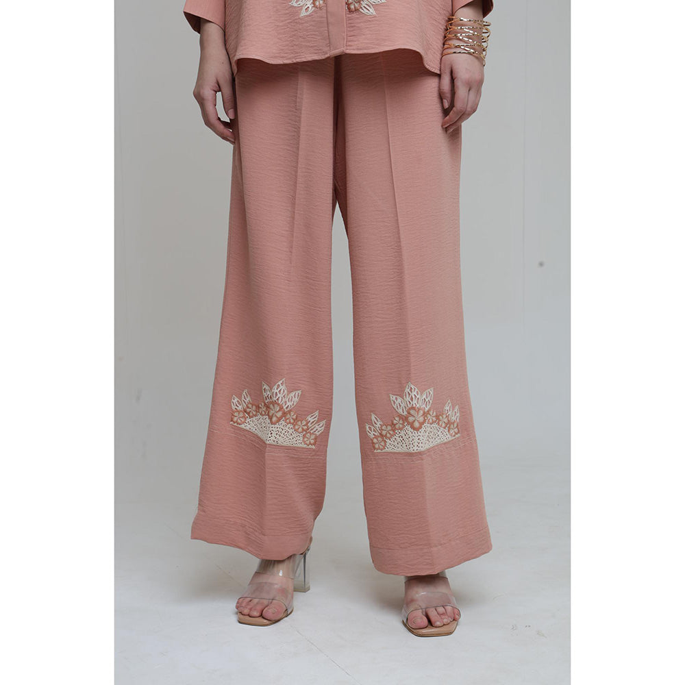 THE SILK LOVE Peach Fern Co-Ord Set