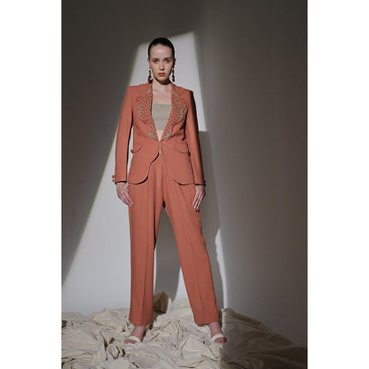 THE SILK LOVE Rust Dream Wave Co-Ord Set