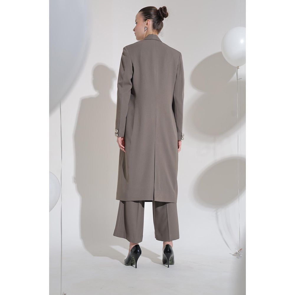 THE SILK LOVE Grey Zuri Co-Ord Set