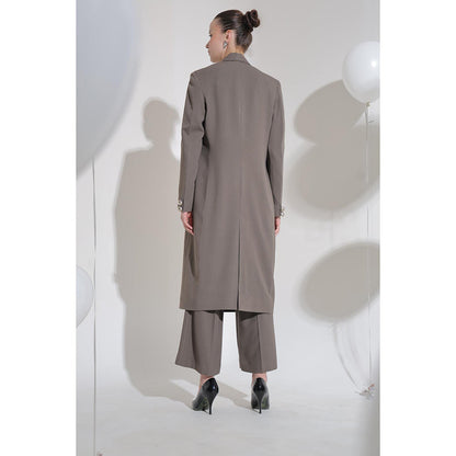 THE SILK LOVE Grey Zuri Co-Ord Set
