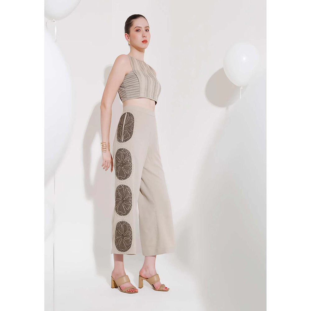 THE SILK LOVE Harbor Grey Zoe Oval Pant