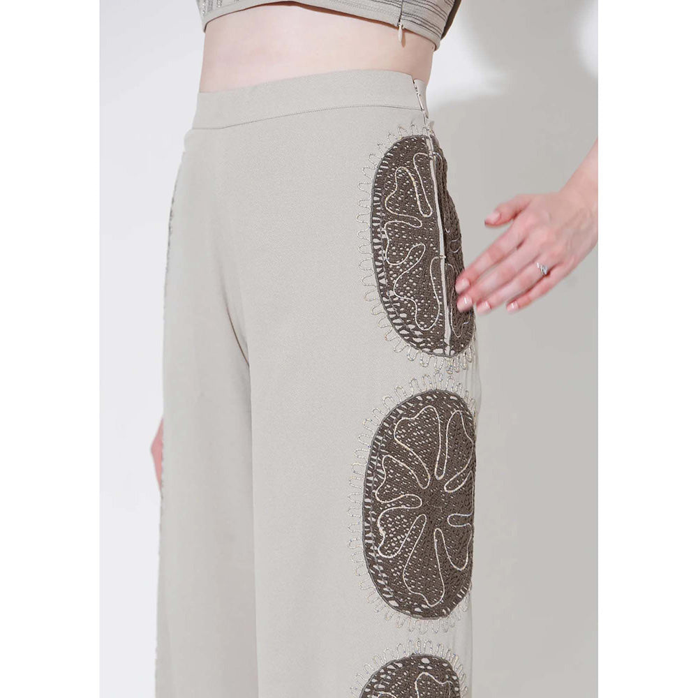 THE SILK LOVE Harbor Grey Zoe Oval Pant