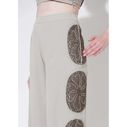 THE SILK LOVE Harbor Grey Zoe Oval Pant