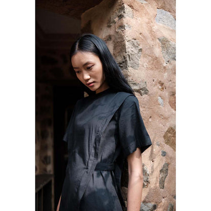 The Terra tribe Black Rory Rib Dress