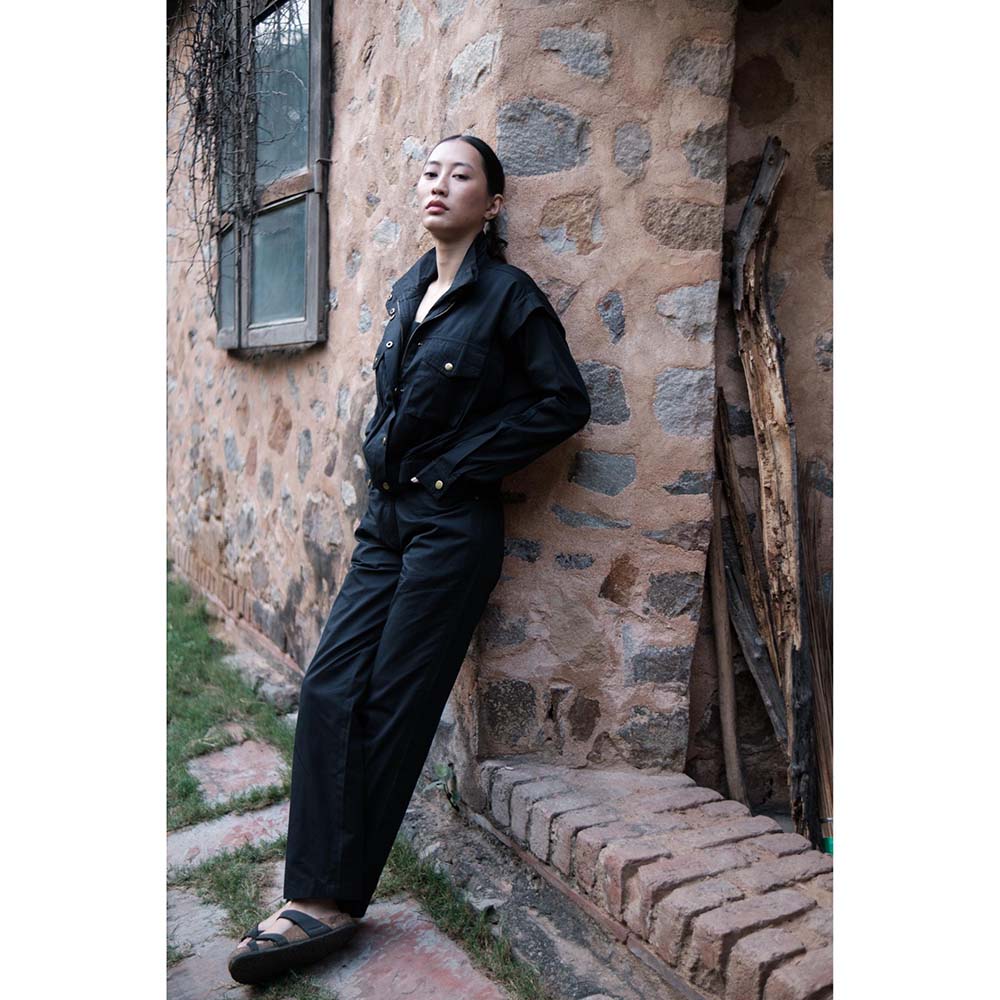 The Terra tribe Black Sheldon Cropped Jacket