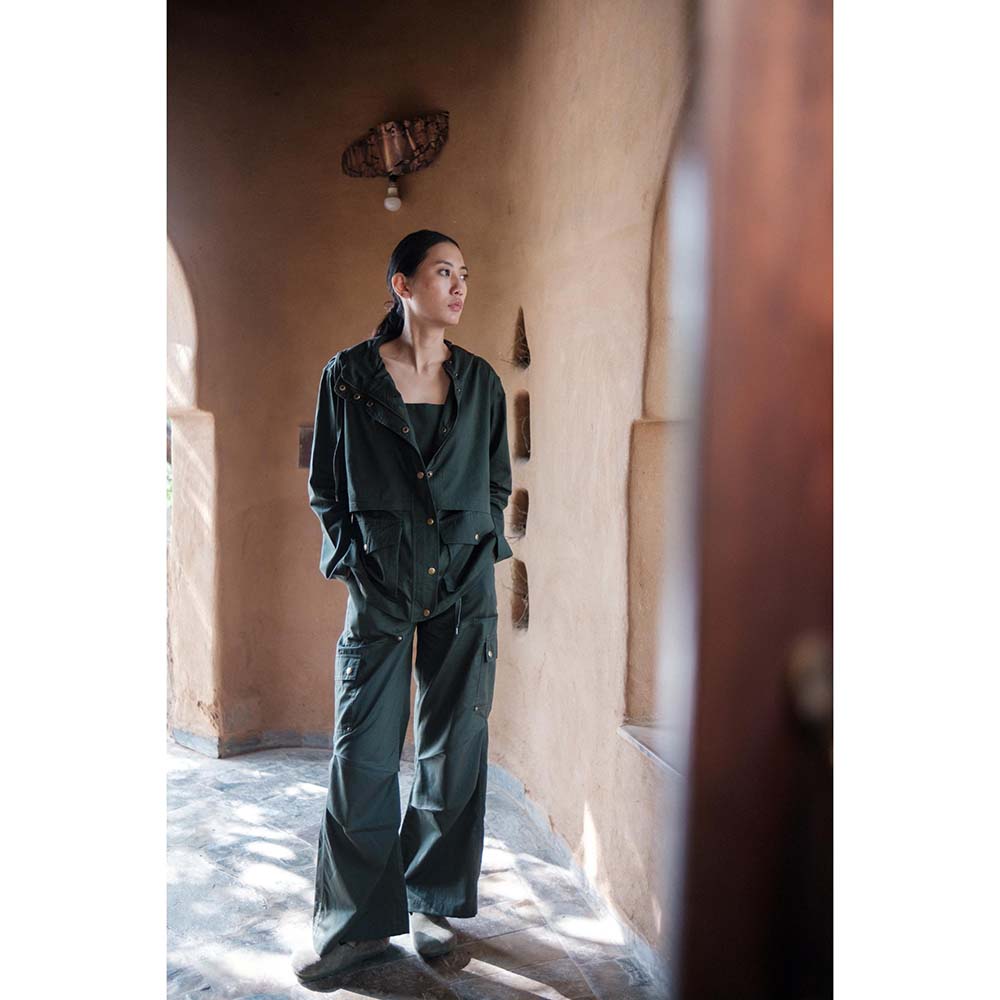 The Terra tribe Olive Saigon Parachute Pant