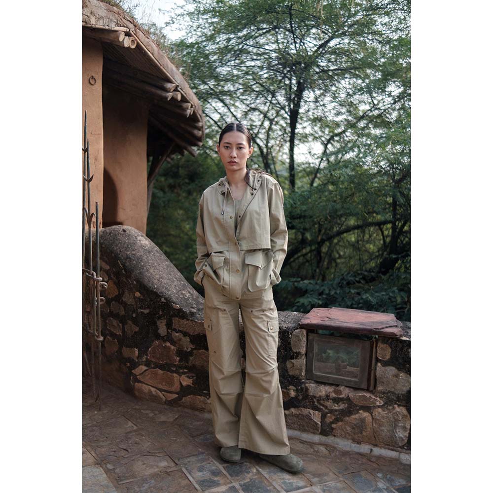 The Terra tribe Khaki Kyoto Utility Jacket