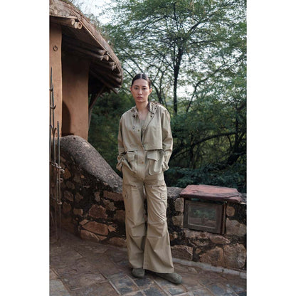 The Terra tribe Khaki Kyoto Utility Jacket
