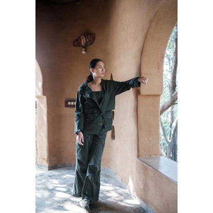 The Terra tribe Olive Kyoto Utility Jacket