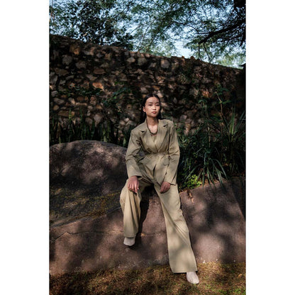 The Terra tribe Khaki Cambridge Blazer