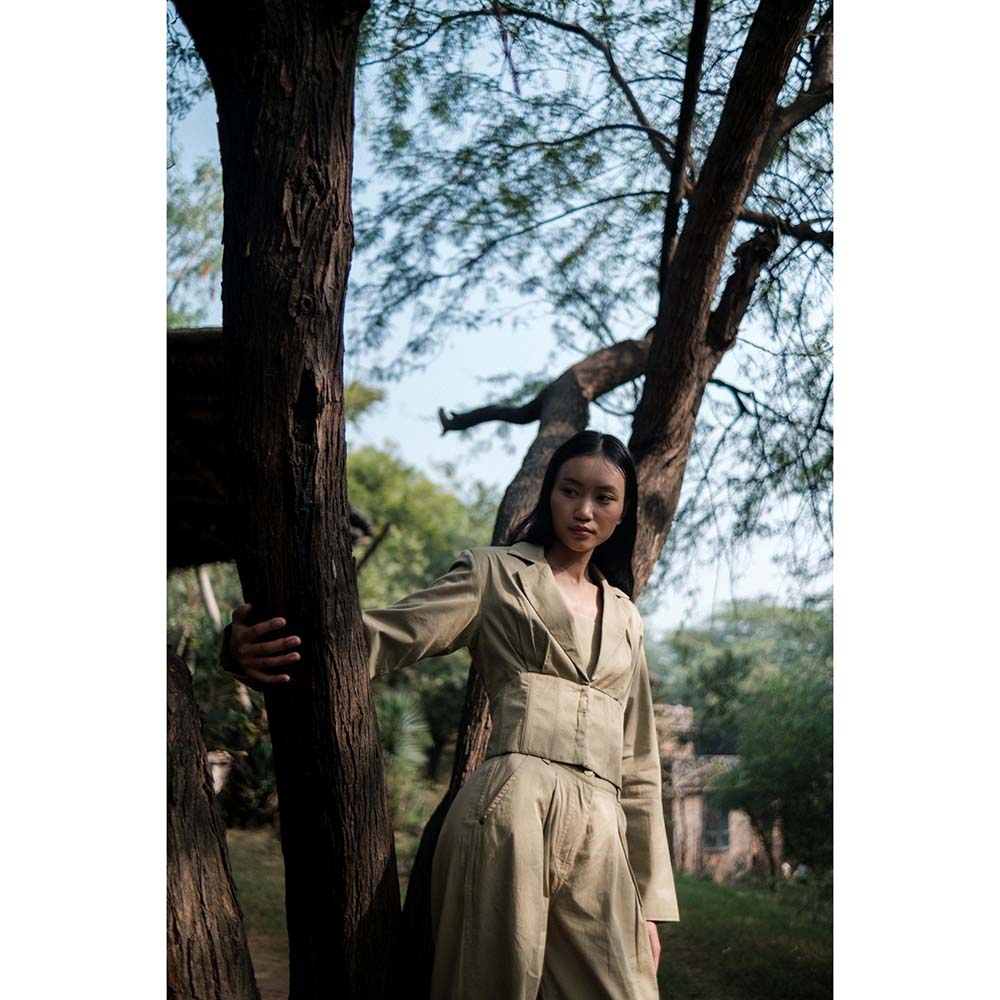 The Terra tribe Khaki Milano Blazer
