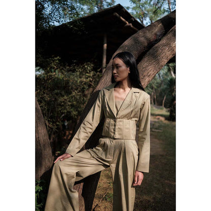 The Terra tribe Khaki Milano Blazer