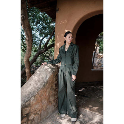 The Terra tribe Olive Milano Blazer