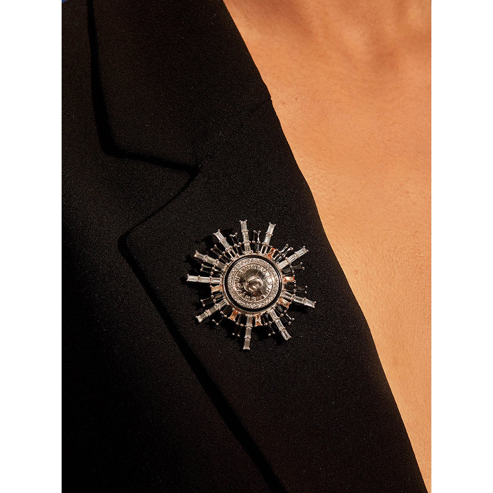 Aulerth Multi-Color Numisma Star Burst Brooch by Shivan & Narresh