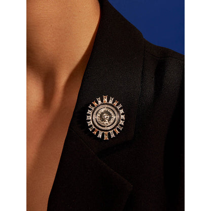 Aulerth Multi-Color Numisma Statement Brooch by Shivan & Narresh
