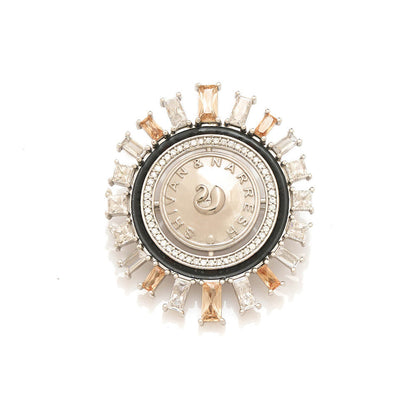 Aulerth Multi-Color Numisma Statement Brooch by Shivan & Narresh