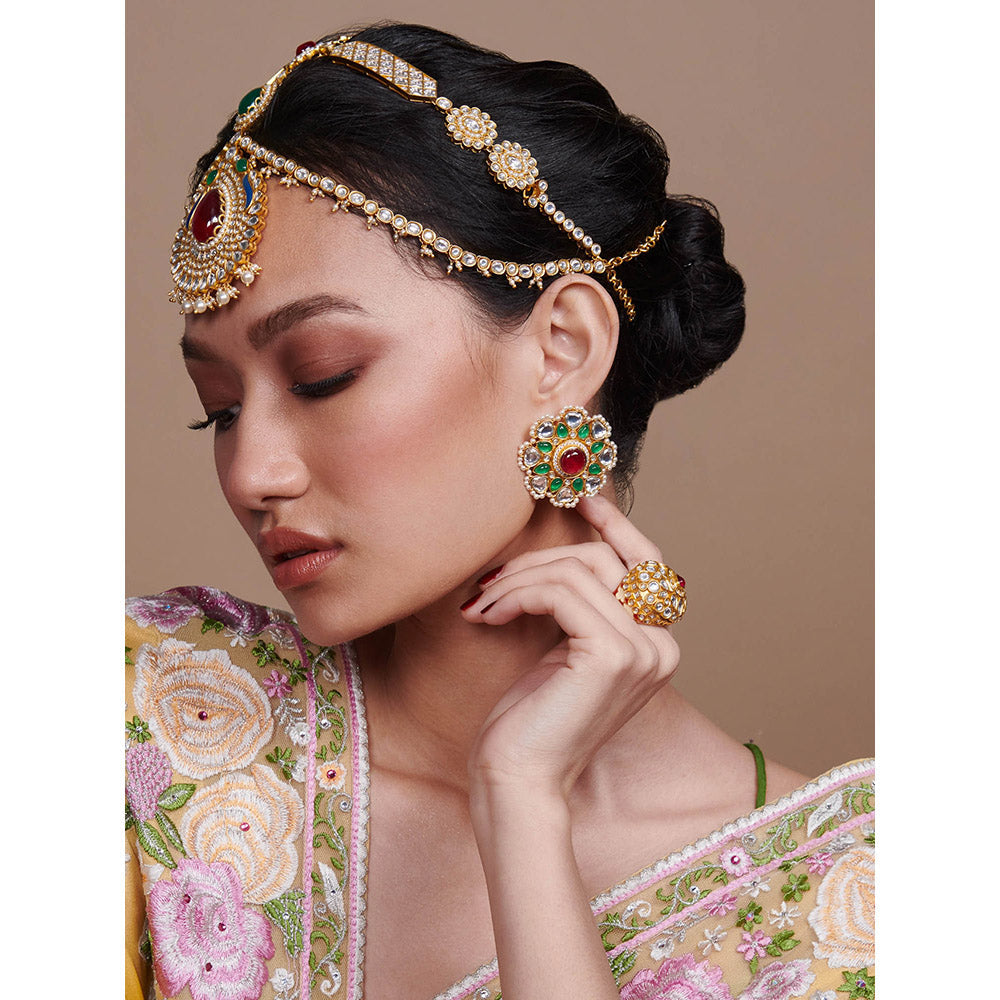 Aulerth Multi-Color Multi-Color Roya Studs by Suneet Varma