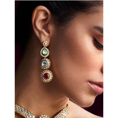Aulerth Multi-Color Pakeezah Danglers by Suneet Varma