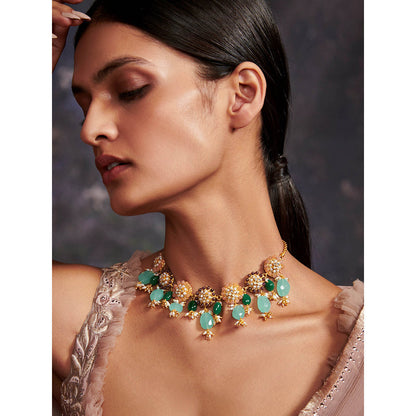Aulerth Multi-Color Garden Of Eden Necklace by Tribe Amrapali