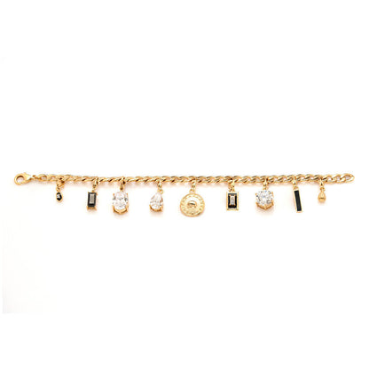 Aulerth Gold & White Numisma Charm Necklace by Shivan & Narresh
