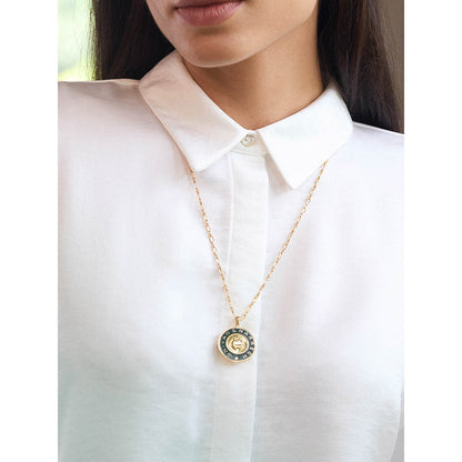 Aulerth Black & Gold Numisma Locket Pendant by Shivan & Narresh