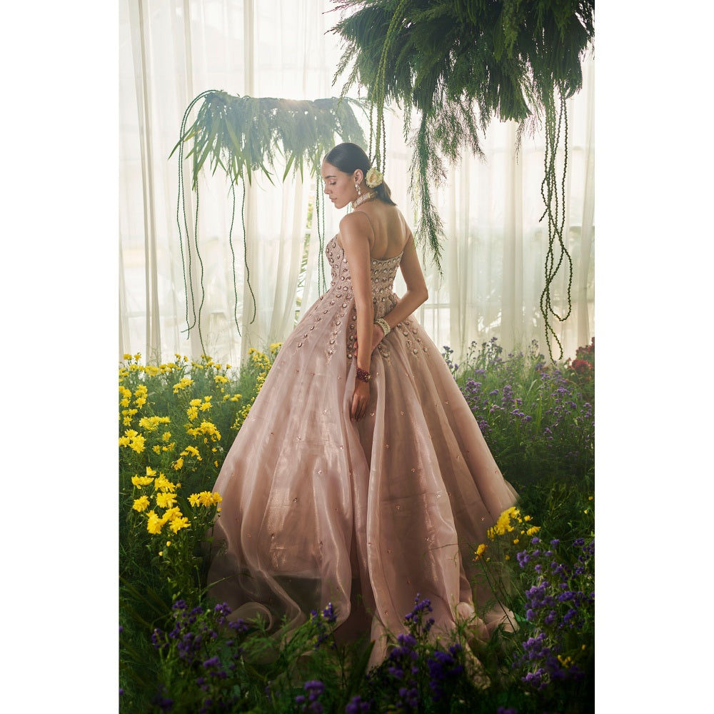Tilsim by Sagarika Mehrotra Mauve Pixie Gown