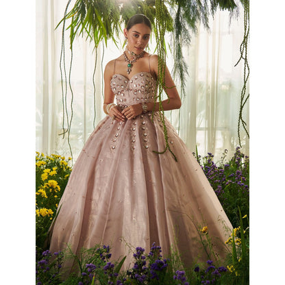 Tilsim by Sagarika Mehrotra Mauve Pixie Gown