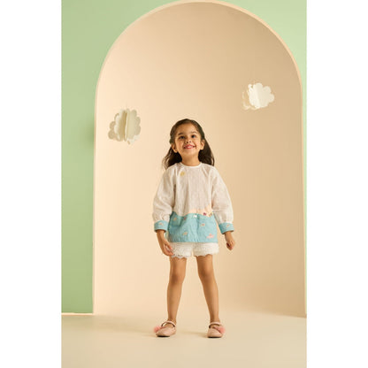 Tilsim by Sagarika Mehrotra Girls Beachside Patch Shirt Multi-Color